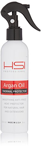 HSI PROFESSIONAL Argan Oil Heat Protector, Protect up to 450°F from Flat Irons & Blow Dryers, Sulfate-Free (8 oz, Packaging May Vary).