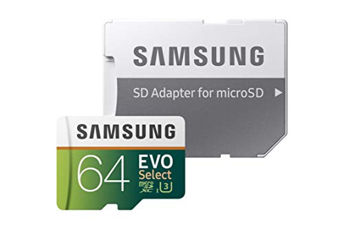 Samsung 64GB EVO Select MicroSDXC Memory Card (MB-ME64GA/AM) with Adapter, 100MB/s U3