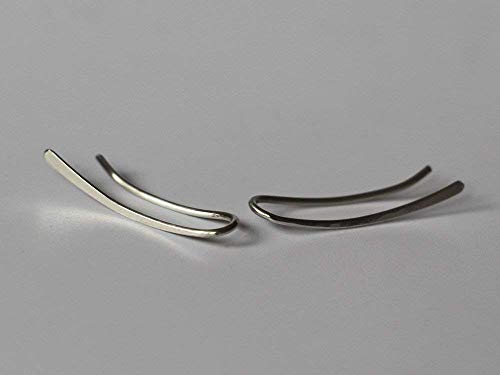 Sterling Silver Ear Climber Earrings (Medium Size)