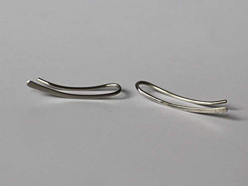 Sterling Silver Ear Climber Earrings (Medium Size)