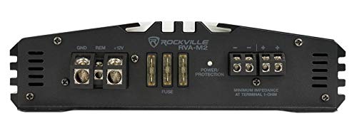 Rockville RVA-M2 2500W Peak/625W RMS 1 Ohm Mono Amplifier Car Amp with Remote (Incl.)