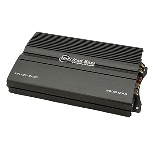 American Bass XFL DC 2000 Monoblock 4 Channel Class D 2000W Amplifier w/ Bass Boost (Black)