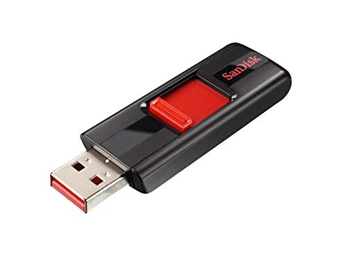 SanDisk 128GB Cruzer USB 2.0 Flash Drive (SDCZ36-128G-B35, Black/Red)