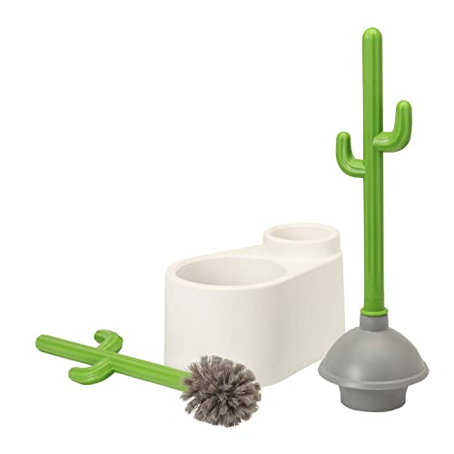 Cactus Plunger and Brush Set for Bathroom Cleaning (2-Piece)