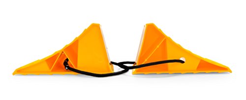 Camco Wheel Chock With Rope for Easy Removal (Pack of 2) - 44471, Keeps RV or Trailer Securely In Place