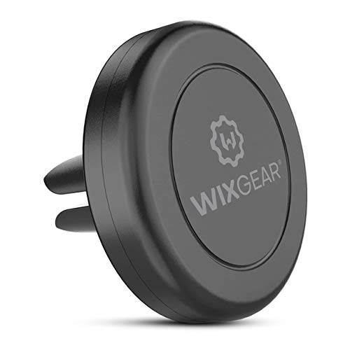 WixGear Universal Magnetic Air Vent Car Phone Holder (1 Pack, Black) with Swift-Snap Technology for Smartphones & Mini Tablets.
