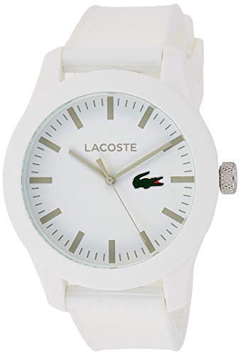 Lacoste Men's 12.12 White Watch (Model 2010762) with Textured Band