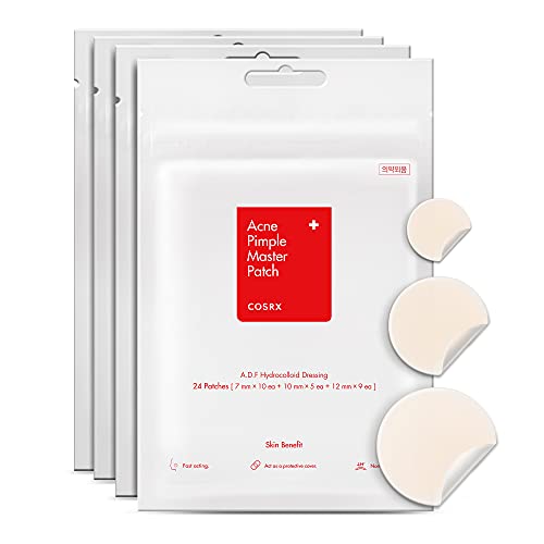 COSRX Acne Pimple Patches (96 Count) for Fast Healing & Blemish Cover, 3 Sizes