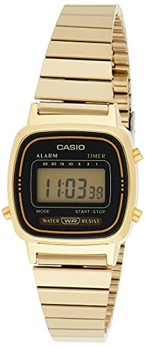 Casio Women's LA670WGA-1DF Gold-tone Digital Watch with Daily Alarm (Vintage)