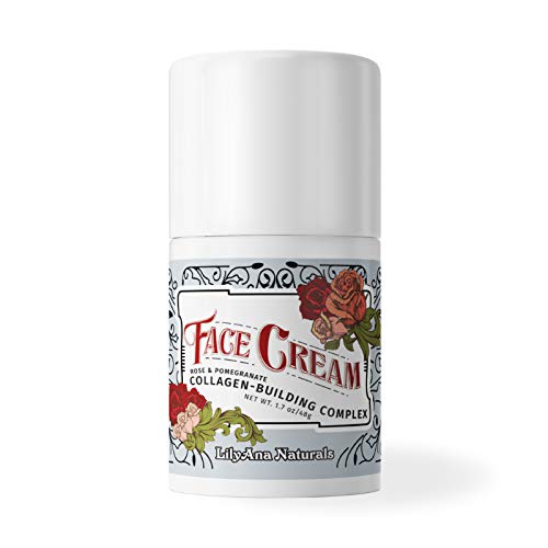 LilyAna Naturals Face Moisturizer (1.7oz), for Women & Men. Anti-Aging, Dry Skin & Dark Spot Brightening, with Rose & Pomegranate Extracts. Made in USA.