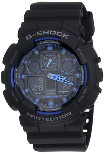 Casio G-Shock GA100-1A2 Analog-Digital Speed Indicator Black Men's Watch