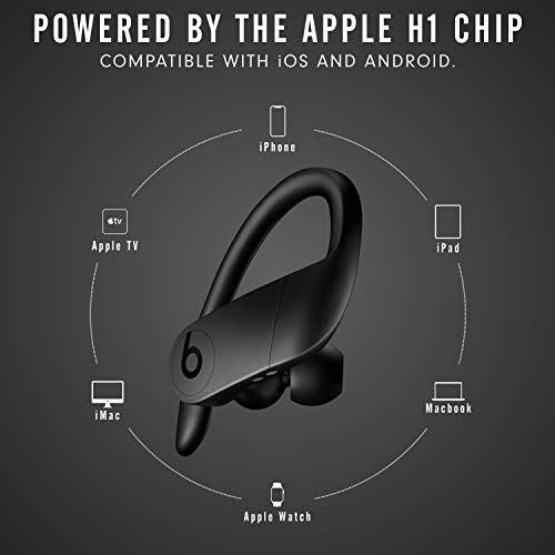 Powerbeats Pro Wireless Earbuds (Black) by Apple with H1 Headphone Chip, Class 1 Bluetooth, 9 Hrs Listening Time, Sweat Resistant, Microphone