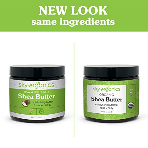 Pure Unrefined Raw Ivory Shea Butter 16oz - [For Skin Care, Hair Care and DIY Recipes] - Nourishes & Moisturizes Dry Skin & for Dusting Powders