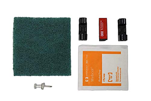Seaworthy Innovations Standard Size White Stern Pad with Screwless Transducer/Accessory Mounting Kit (not for Large 3D Scan Transducers, Made in USA with 3M VHB Adhesive)