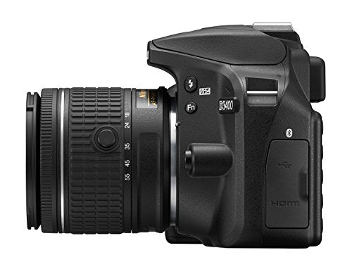 Nikon D3400 DSLR Camera with AF-P DX NIKKOR 18-55mm f/3.5-5.6G VR Lens (Black)