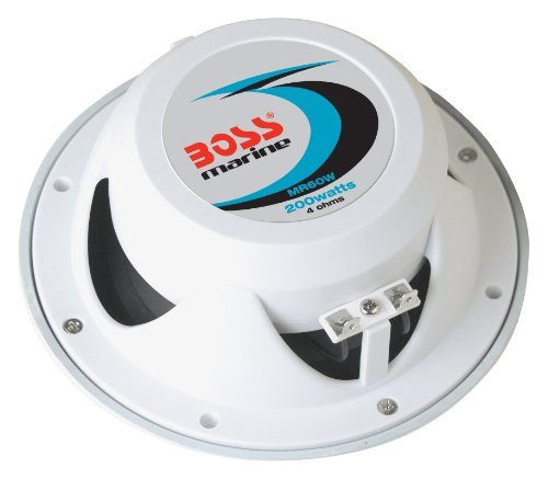 BOSS Audio Systems MR60W (200 Watt/Pair) 6.5" Full Range 2-Way Marine Speakers (Sold in Pairs)
