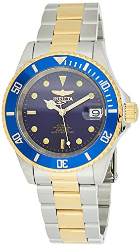 Invicta Men's Pro Diver 40mm Steel and Gold Tone Stainless Steel Automatic Watch with Coin Edge Bezel (Model: 8928OB), Two Tone/Blue