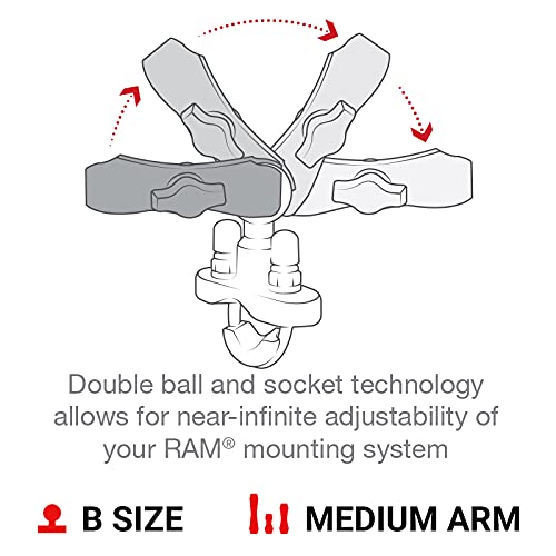 RAM Mounts X-Grip Smartphone Holder for Handlebar with U-Bolt Base (RAM-B-149Z-UN10)