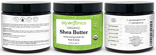 Pure Unrefined Raw Ivory Shea Butter 16oz - [For Skin Care, Hair Care and DIY Recipes] - Nourishes & Moisturizes Dry Skin & for Dusting Powders