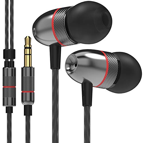 Betron ELR50 Earbuds in Ear Headphones with Carry Case, Noise Isolating, Enhanced Bass Sound and 3 x Ear Bud Tips (Black)