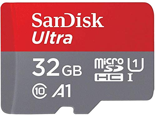 SanDisk 32GB Ultra UHS-I microSDHC Memory Card with Adapter (C10, U1, A1) - 98MB/s, Full HD - SDSQUAR-032G-GN6MA