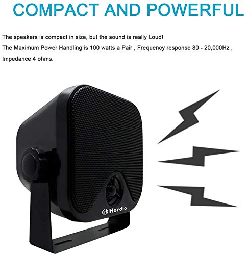Waterproof Marine Outdoor Boat Speakers (4 Inches, Heavy Duty)