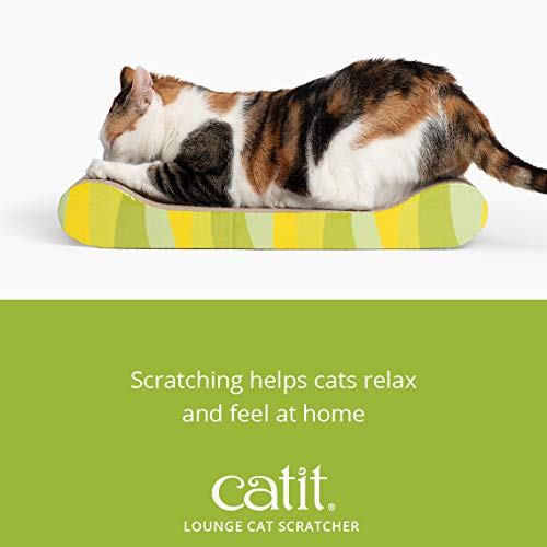 Catit Jungle-Stripe Lounge Style Scratcher with Catnip [For Cats]