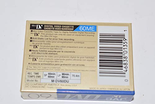 JVC MDV60DU 60 Minute Minidv Tape (Discontinued)