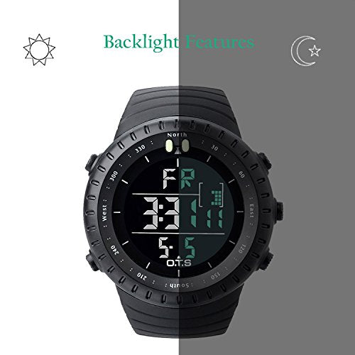 PALADA Men's Digital Sports Watch Waterproof (Tactical) with LED Backlight (for Men)