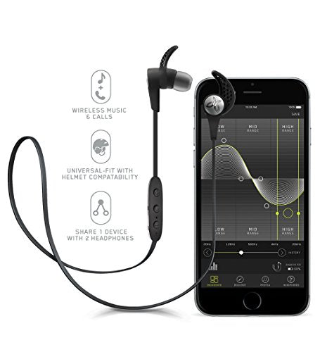 JayBird X3 Sport Wireless Bluetooth Headset (for iPhone & Android, Blackout)