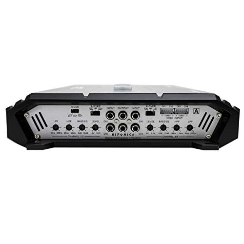 Hifonics Zeus 2400W Mono Car Amplifier (Silver) – Class D, Aluminum Heat Sink, Variable Crossover, Illuminated Logo, Bass Remote, 1 Ohm Stable