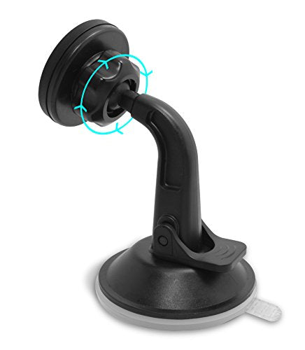 TechMatte Car Phone Mount Magnetic Dashboard Holder - Universal Compatible Smartphones with Powerful Magnetic Technology (Black)
