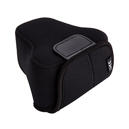 JJC Neoprene Camera Case Protective Pouch for Fujifilm X-T30, X-T20, X-T10, XF 18-55mm f2.8-4 Lens; Fuji XF 16mm f1.4 Lens; Canon EOS M50, M6 Mark II, M5, EF-M 15-45mm Lens, EF-M 18-55mm Lens & More.