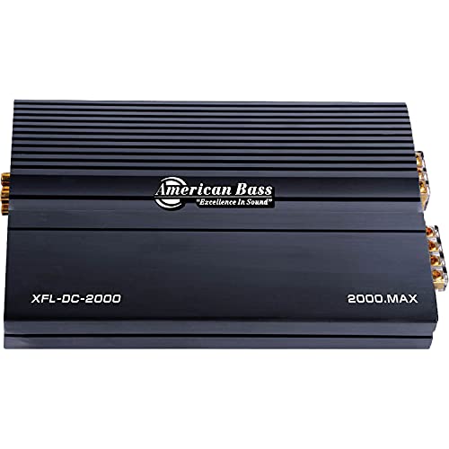 American Bass XFL DC 2000 Monoblock 4 Channel Class D 2000W Amplifier w/ Bass Boost (Black)