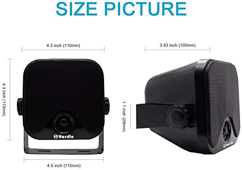 Waterproof Marine Outdoor Boat Speakers (4 Inches, Heavy Duty)