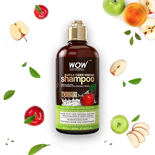 Wow Apple Cider Vinegar Shampoo & Hair Conditioner (Set of 2 x 16.9oz/500mL) for Gloss, Hydration & Shine - No Parabens/Sulfates - All Hair Types