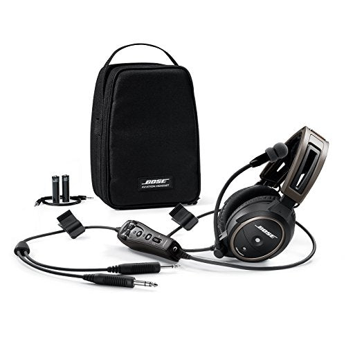 Bose A20 Aviation Headset with Bluetooth and Dual Plug Cable (Black)