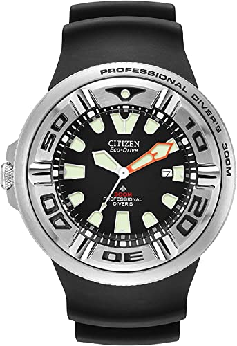 Citizen Eco-Drive Promaster Diver Quartz Men's Watch (Model BJ8050-08E), Stainless Steel & Black Polyurethane Strap