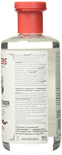 Thayers Facial Toner with Witch Hazel, Aloe Vera, and Rose Petal (12 fl oz).