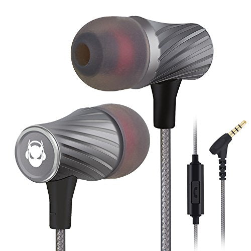 Noise Isolating MINDBEAST Super Bass Earbuds with Microphone (90% Reduction) and Case for Apple, Samsung, Sony, Xbox - Amazing Sound Effects & Gaming Experience for All.