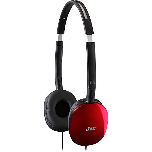 JVC HAS160R Flat Headphones, Red (HAS160R-R)