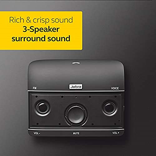 Jabra Freeway Bluetooth In-Car Speakerphone, Model 100-46000000-02 (U.S. Retail Packaging), Black