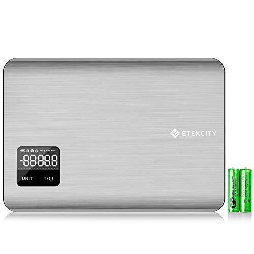 Etekcity Digital Kitchen Food Scale (Model EK 7017), 11 lb (5kg) Capacity, Stainless Steel, Batteries Included
