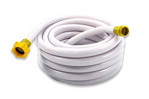 Camco TastePURE 25' Drinking Water Hose (22783) - 5/8" Dia, Lead-Free & BPA-Free, Reinforced for Kink Resistance, White