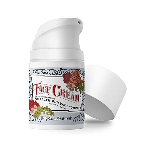 LilyAna Naturals Face Moisturizer (1.7oz), for Women & Men. Anti-Aging, Dry Skin & Dark Spot Brightening, with Rose & Pomegranate Extracts. Made in USA.