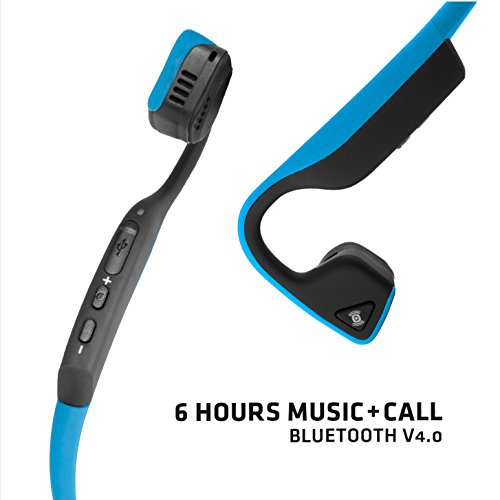 AfterShokz Titanium Ocean Blue Bone Conduction Wireless Bluetooth Headphones (AS600OB)