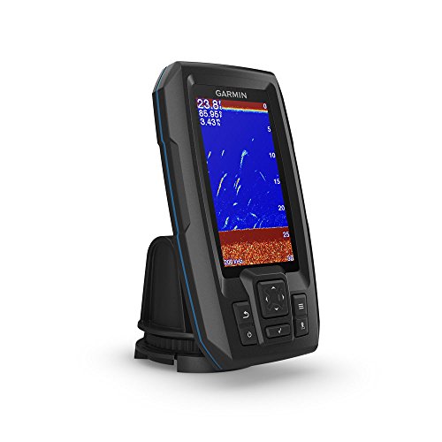 Garmin STRIKER 4cv Fishfinder with 4" GPS, CHIRP Traditional and ClearVu Scanning Sonar Transducer and Quickdraw Contours Software (Transducer Included)