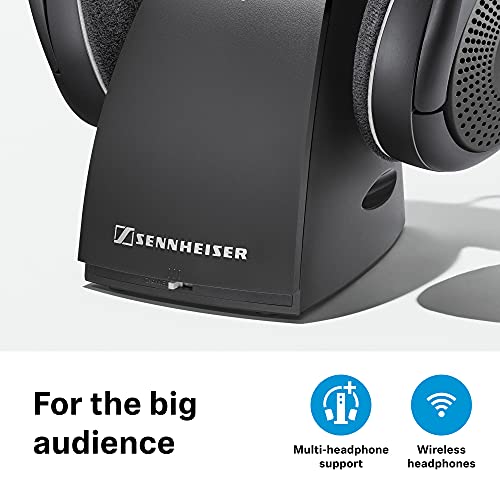 Sennheiser RS 135 On-Ear Wireless RF Headphones with Charging Cradle (Model No. RS 135)