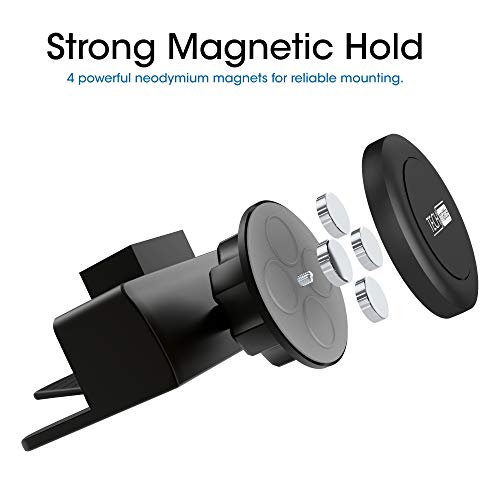 TechMatte MagGrip Universal Magnetic Car Mount, Extra Strong Magnetic Grip (1 Pack)