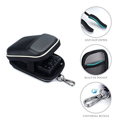 Canon PowerShot SX730 HS G9 X/Nikon COOLPIX A900 W100/Panasonic Lumix DMC TZ80/Sony Cyber-Shot DSC WX500 HX90 RX100 EVA Shock-Resistant Compact Camera Case - Black